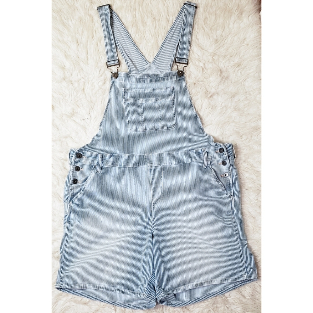 Torrid Blue and White Casual Shorts with Adjustable Straps
